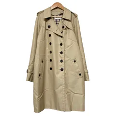 良品 Aquascutum アクアスキュータム 裏地ガンクラブチェック トレンチコート 1751001-83 サイズ12T ベージュ レディース 古着 中古 USEDのサムネイル