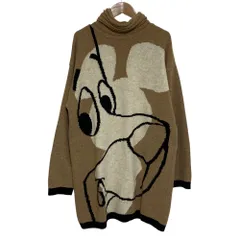 良品 CASTELBAJAC カステルバジャック hanna barbera コラボ タートルネック ニットセーター サイズ44 ブラウン メンズ 古着 中古 USEDのサムネイル