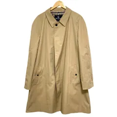 良品 Aquascutum アクアスキュータム 英国製 裏地ガンクラブチェック ステンカラーコート サイズ44 ベージュ メンズ 古着 中古 USEDのサムネイル