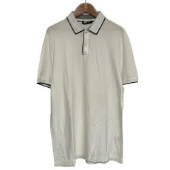LORO PIANA ロロピアーナ ストレッチ ショートスリーブ ポロシャツ カットソー サイズL ホワイト メンズ 古着 中古 USEDのサムネイル