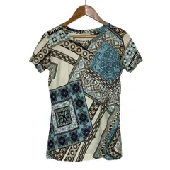美品 23SS ETRO エトロ パッチワークプリント ショートスリーブ Tシャツ カットソー XS ブルー系 マルチカラー レディース 古着 中古 USEDのサムネイル