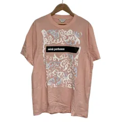 美品 mina perhonen ミナペルホネン つぐ TSUGU展 クルクル うねうね プリント 半袖 Tシャツ カットソー EV1903 サイズM ピンク レディース 古着 中古 USEDのサムネイル