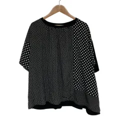 美品 26SS ZUCCa ズッカ PO MIX DOTS アシンメトリー 半袖 カットソー ZU61JK444 サイズM ブラック レディース 古着 中古 USEDのサムネイル