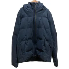 DESCENTE デサント オルテライン 水沢ダウン フーデッド ダウンジャケット DAMMGK32U XOサイズ ネイビー メンズ 古着 中古 USEDのサムネイル