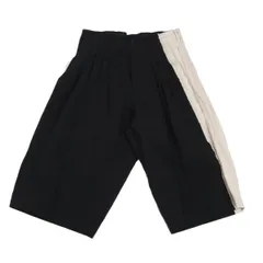 ヨウジヤマモト プールオムYohji Yamamoto POUR HOMME リネン生成り切替パンツ 生成り黒2のサムネイル