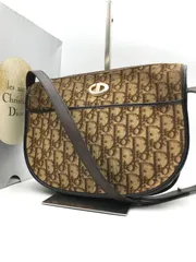 Christian Dior　ディオール　ショルダーバッグ　トロッター　肩掛け　キャンバス×レザー　ブラウン系　2841のサムネイル