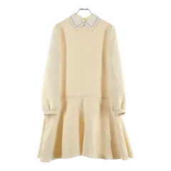 Christian Dior (クリスチャンディオール) 襟付き ウール×シルク 長袖 ワンピース チュニック #34 アイボリー 841D06A1166 レディースのサムネイル