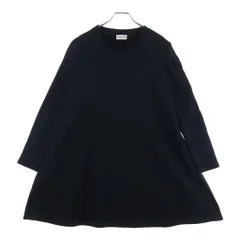 MONCLER (モンクレール) ABITO ロゴワッペン コットン×ポリエステル 切替ワンピース 長袖 ミディ丈 ワンピース #XS ブラック D20938550800のサムネイル