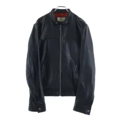 GUCCI (グッチ) シングルライダースジャケット シープスキン レザー ジャケット #48 ブラック 264857のサムネイル