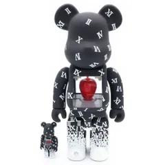 MEDICOM TOY (メディコムトイ) BE@RBRICK ×SHAREEF 100% & 400% ベアブリック フィギュア 人形 ブラック/ホワイトのサムネイル