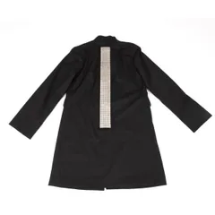 コムデギャルソン オムプリュスCOMME des GARCONS HOMME PLUS ウールギャバチャイナボタンバックスタッズデザインロングジャケット 黒XSのサムネイル