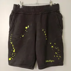 レトロエンジン RTEG（RetroEngine ）／adamsJUGGLER アダムスジャグラー ネオンペイントスウェットショートパンツ／NeonPaint SW S/PT 【MEDIUM】 ブラック／黒のサムネイル
