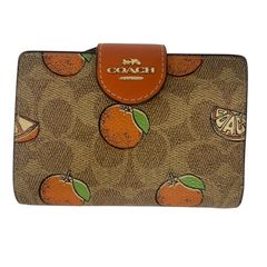 COACH カードケース オレンジ フルーツ柄 キーリング付 - メルカリ