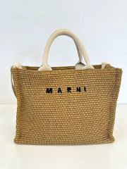 マルニ MARNI marcel ラフィアサマートートバッグ - メルカリ