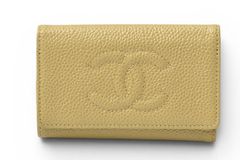 シャネル キーケース CHANEL 6連 CCマーク キャビアスキン ベージュ