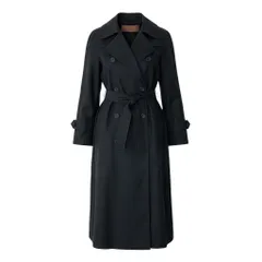 91g27 YVES SAINT LAURENT イヴサンローラン トレンチコート ロングコート ブラック レディース 女性用o07tのサムネイル
