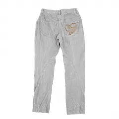 ヴィヴィアンウエストウッド レッドレーベルVivienne Westwood Red Label バックハートオーブ刺繍ツイスト切替デニムパンツ グレー1のサムネイル