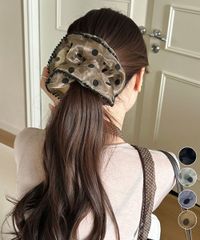 [일부 지역 제외 무료 배송] 도트 무늬 시아슈슈 헤어 액세서리 경쾌 오간지슈슈 페미닌 프릴 정리 머리 어른 걸리 헤어 고무