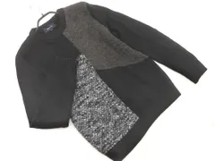 SHIPS JET BLUE シップスジェットブルー ウール混 切替 ニット セーター sizeM/黒ｘグレー ◇■ メンズのサムネイル