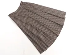 burberrys バーバリーズ チェック タック スカート size9AB2/グレージュ ◇■ レディースのサムネイル
