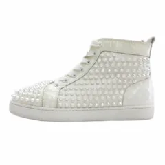 クリスチャンルブタン Christian louboutin スタッズ スニーカー ハイカット ホワイト 37のサムネイル