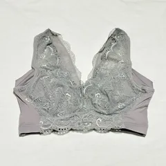 LUNA ルーナ ナチュラルアップナイトブラ S グレー レース ノンワイヤー 夜用ブラ 補正ブラ バストケア レディース Natural up Night Braのサムネイル