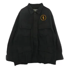 HYSTERIC GLAMOUR ヒステリックグラマー 25AW 02253AH06 HG1963 ワッペン ファティーグシャツ 長袖 ミリタリー シャツ ネイビー系 L【中古】のサムネイル