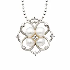 TASAKI 田崎 ネックレス パール ダイヤモンド K18WG ホワイトゴールド D0.03 5.15g 18金 真珠 ペンダント フラワーモチーフ レディース 宝石 ジュエリー アクセサリー 上品 フォーマル 冠婚葬祭 セレモニー 花 中古【送料無料】のサムネイル