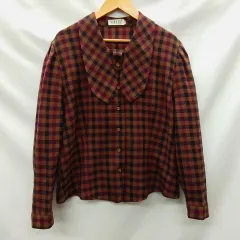 VINVERT バンベール ビッグカラーシャツ チェック柄 11AR（L相当） 〇◇のサムネイル