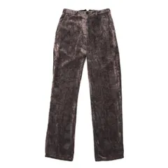 ヨウジヤマモト プールオムYohji Yamamoto POUR HOMME クラッシュベロアテーパードパンツ モカSのサムネイル