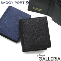 バギーポート 二つ折り財布 メンズ レディース 本革 BAGGY PORT コンパクト ブランド 日本製 大人 おしゃれ 財布 二つ折り 薄型 スリム レザー 姫路 黒桟革 コンパクト財布 ZYS393 BLACKのサムネイル