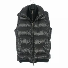 エーケーエム AKM shiny nylon border-ski down vest レイヤード ダウンベスト ジャケット M ブラック 黒 B248のサムネイル
