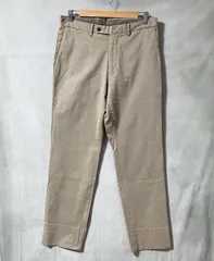 PAPAS+ PLUS パパス プラス コットンレーヨン ストレッチ ノータック スリム チノ パンツ size.L ベージュ 大きいサイズのサムネイル