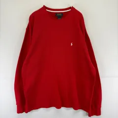 古着 ポロ・ラルフローレン POLO RALPH LAUREN 長袖Tシャツ ワンポイント サーマル 大きいサイズ サーマル 2XL  レッド 無地 メンズのサムネイル