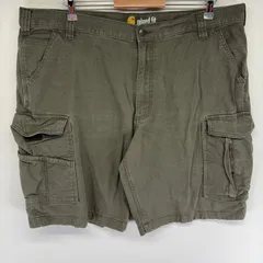 古着 カーハート Carhartt ダック パンツ カーゴパンツ ワーク ワンポイントロゴ ハーフ ショーツ w42  ベージュ系 メンズのサムネイル