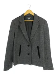 ソニアリキエル SONIA RYKIEL ウール テーラード ジャケット シングル チェック風 2B サイズ 40 グレー QQQのサムネイル