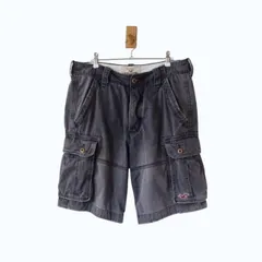 HOLLISTER ホリスター カーゴショーツ ユーズド加工 フェードブラック W31 大きめ 実寸はW33位 （w-14620702）のサムネイル