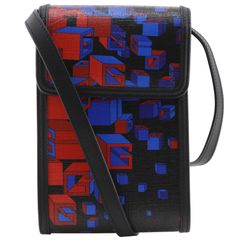 GUCCI】グッチ スクエアG スペース ポシェット 631766 PVC 黒 ユニ 