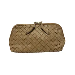 BOTTEGA VENETA ボッテガヴェネタ ポーチ 小物入れ イントレチャート レザー ベージュのサムネイル