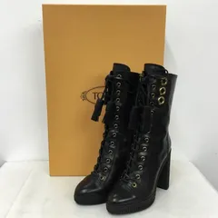 TOD'S トッズ ブーツ レースアップ ミドル丈 タッセル 箱有 35.5 サイドファスナーのサムネイル