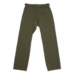 コムデギャルソンCOMME des GARCONS トリアセテートコットンサイドベルトパンツ カーキS