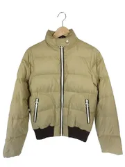 ダックス DAKS LONDON ダウン ジャケット 中綿 ジップアップ リブ袖 無地 ベージュ サイズ38 QQQのサムネイル