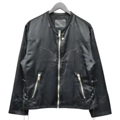 The Letters　ザレターズ　NYLON COTTON SATIN COLLARLESS LACE UP JACKET　サテンカラーレスレースアップジャケット　ブルゾン　LSBD-J0001　8054000247837のサムネイル