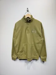 コーチ(COACH) 刺繍 ロゴ コットン ハーフジップアップ スウェット カーキのサムネイル