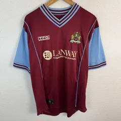 Burnley Home フットボールシャツ 2003 TFG ゲームシャツ エンジ 42/44 Lサイズ メンズ 古着 スポーツMIX ストリート