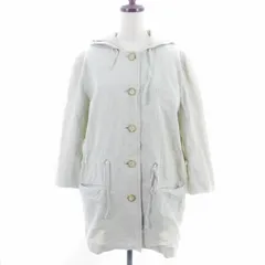 ハナエモリ HANAE MORI H.M.DAYS ジャケット フード 長袖 ミドル丈 薄手 コットン 無地 M グレー アウター /AZのサムネイル