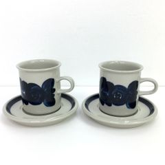 美品ARABIA アネモネ ロスマリン デミタスカップ＆ソーサー 2客セット