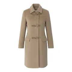 90g27 MARELLA マレーラ ダッフル風 ロングコート カシミヤブレンド サイズ42 ベージュ レディース 女性用u02tのサムネイル