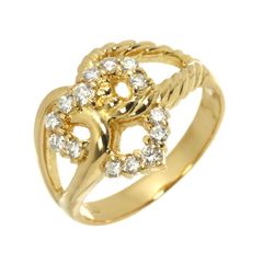 셀린느 CELINE 10호 링 다이아몬드 0.30ct K18 YG 옐로우 골드 750 반지 Diamond Ring 90329301