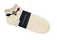 バーバリー 靴下 ソックス 23-25ｃｍ ベージュ ホワイト レディース チェック　ショート丈 BURBERRY　のサムネイル